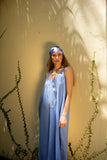Vestido Mara Lino Azul